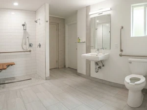 ADA-Accessible Bathroom Layout for a Garage In-Law Suite
