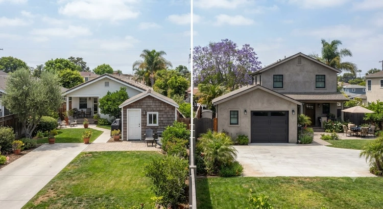 detached vs attached garage ADU comparison in a South Bay backyard