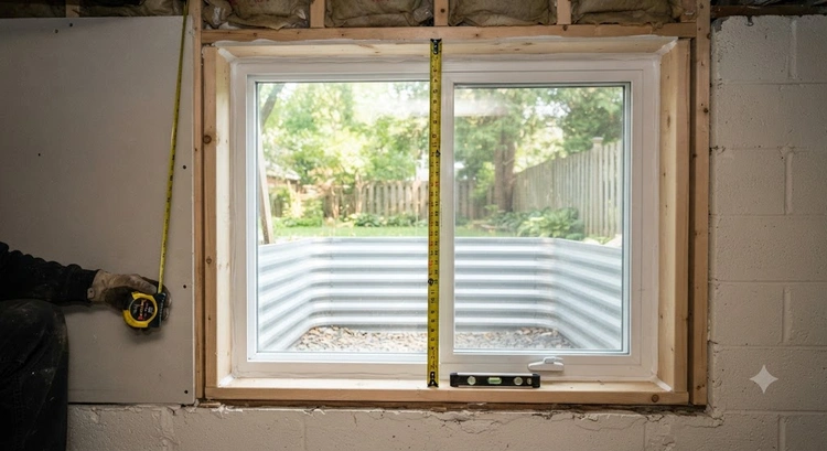 Egress window garage conversion San Jose home office with code-compliant escape window