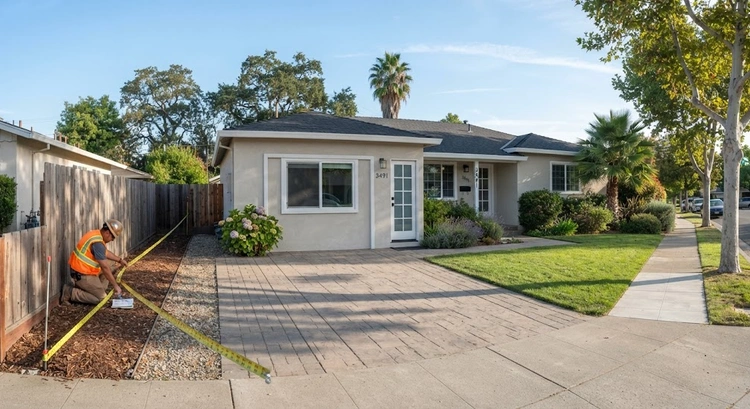 Santa Clara garage conversion setback requirements measured against a property line
